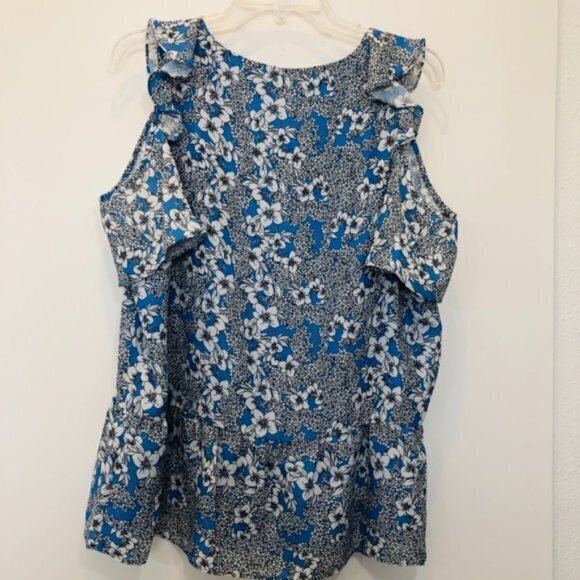 NEW Parker Dedra Cold Shoulder‎ Blouse Floral Top - Picture 5 of 7